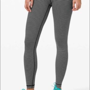 Like New Lululemon Hype Striped Black and White Leggings